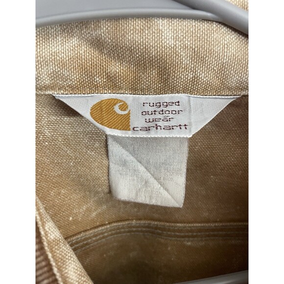 Carhartt Rugged Outdoor Vintage Canvas Acid Wash Chore Shirt Mens XL USA Made - Picture 9 of 16